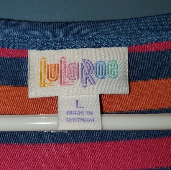 STRIPED Lularoe Julia NEW Large - Picture 3 of 5